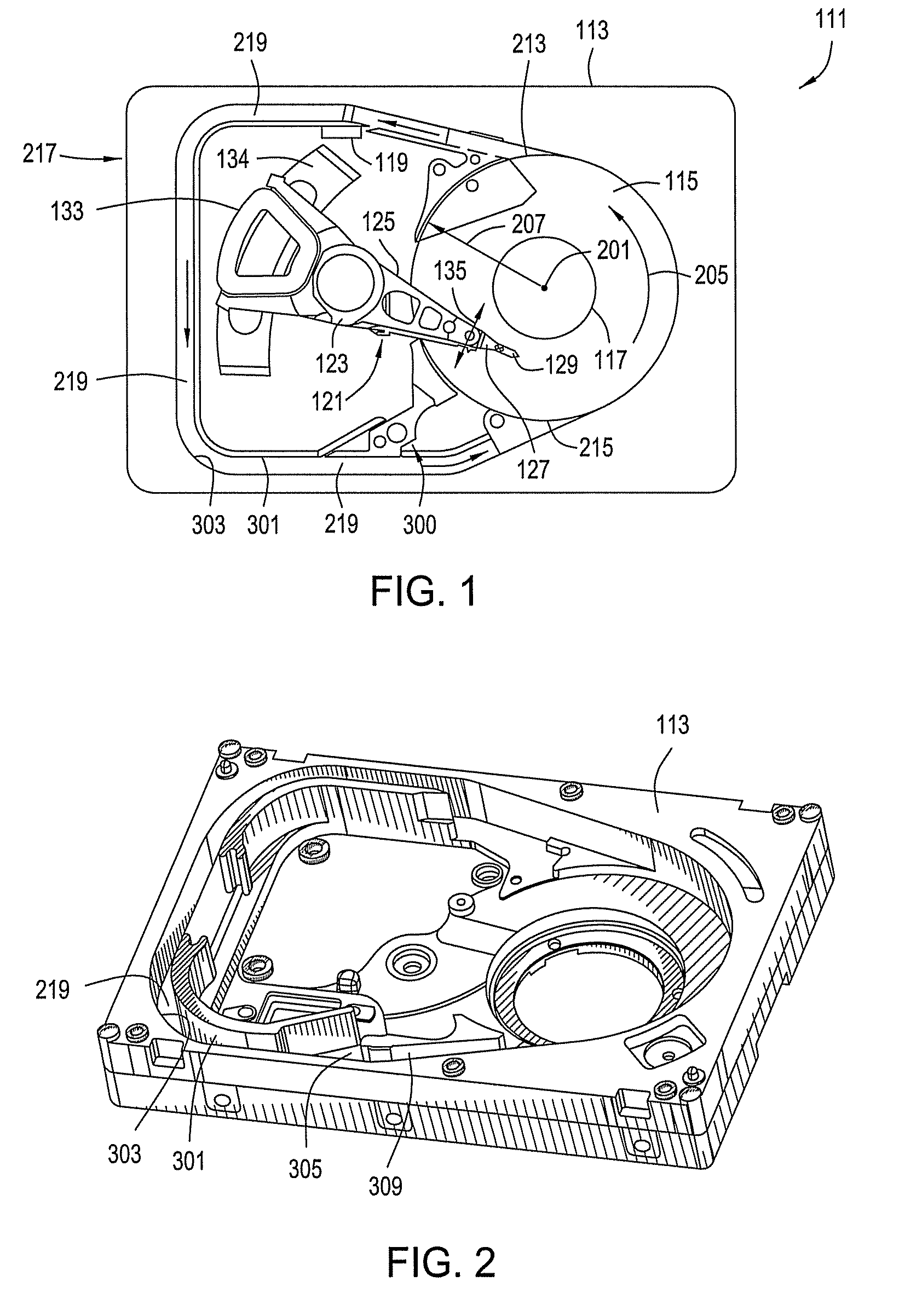 System, method, and apparatus for slit shroud with integrated bypass channel wall feature for disk drive applications