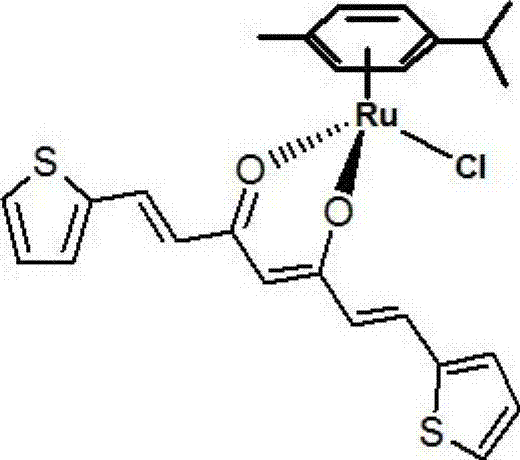 Organic metal ruthenium compound and preparation method and application thereof