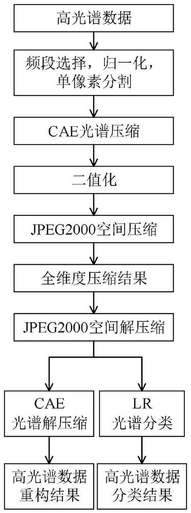 Efficient construction method of hyperspectral remote sensing data compression and classification model