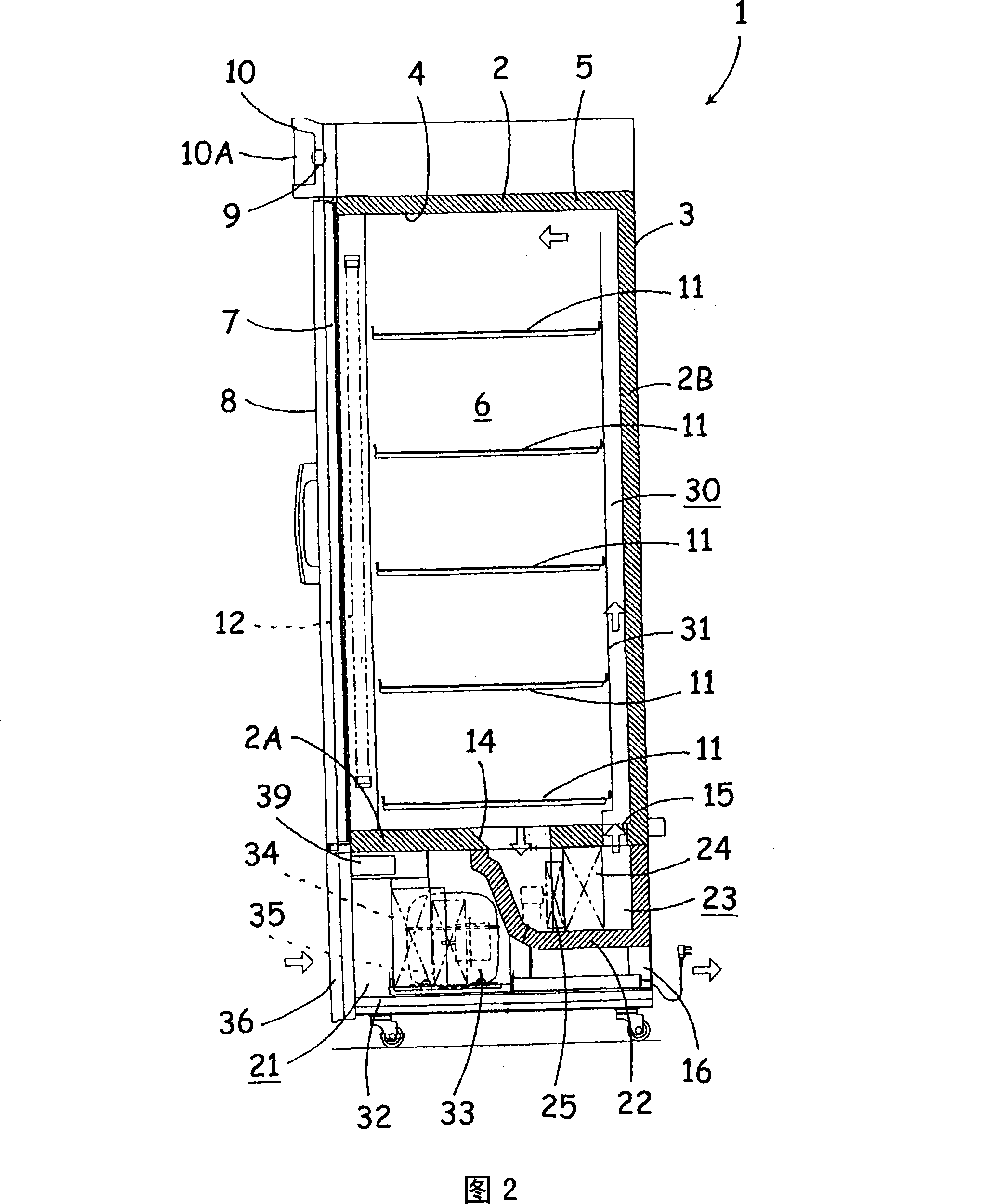 Electric mounting box and cooling storage