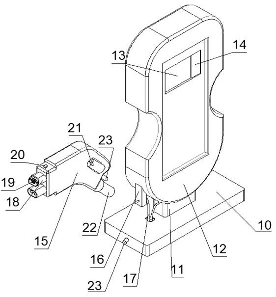 Automobile charging equipment capable of secondarily protecting equalizing charging gun