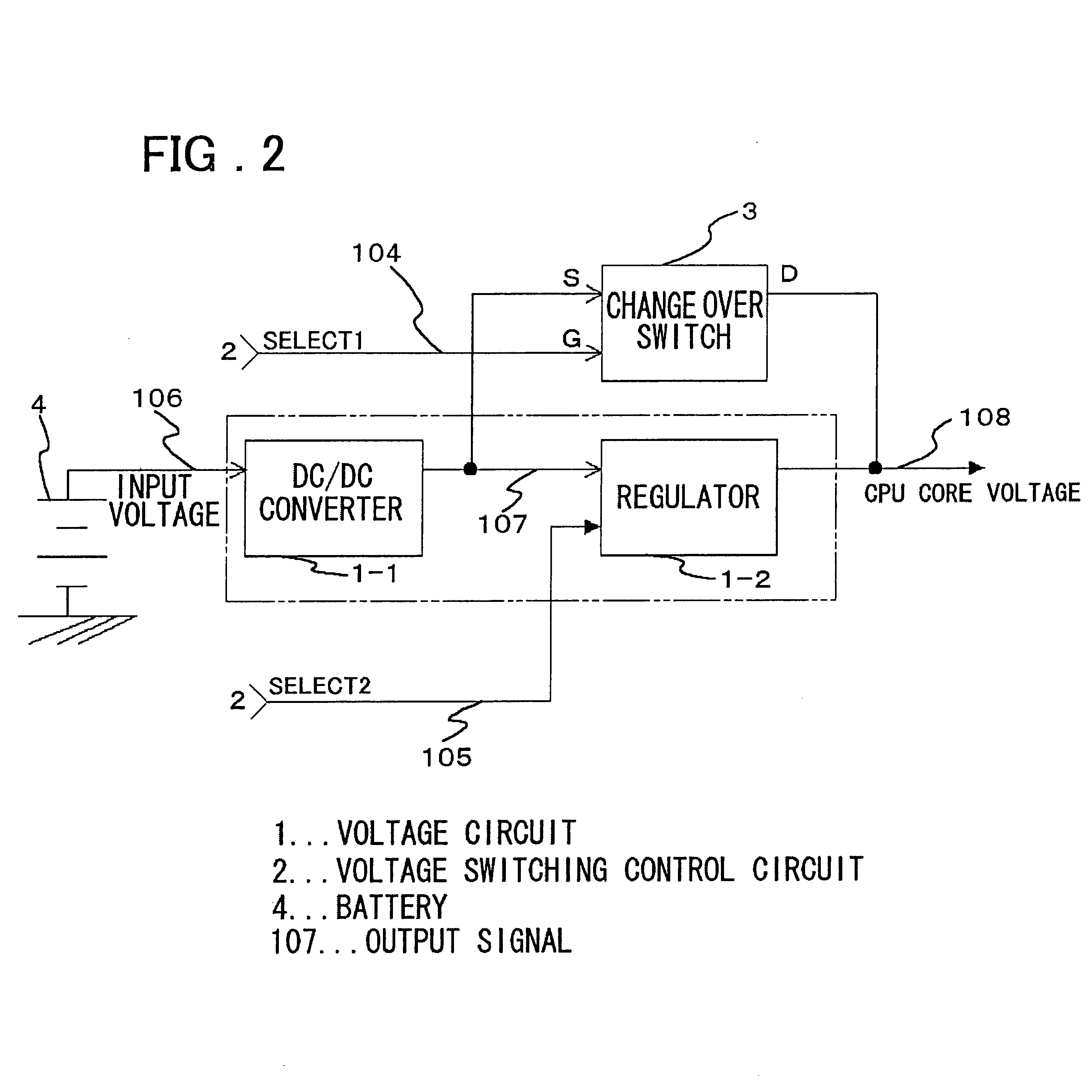 CPU core voltage switching circuit