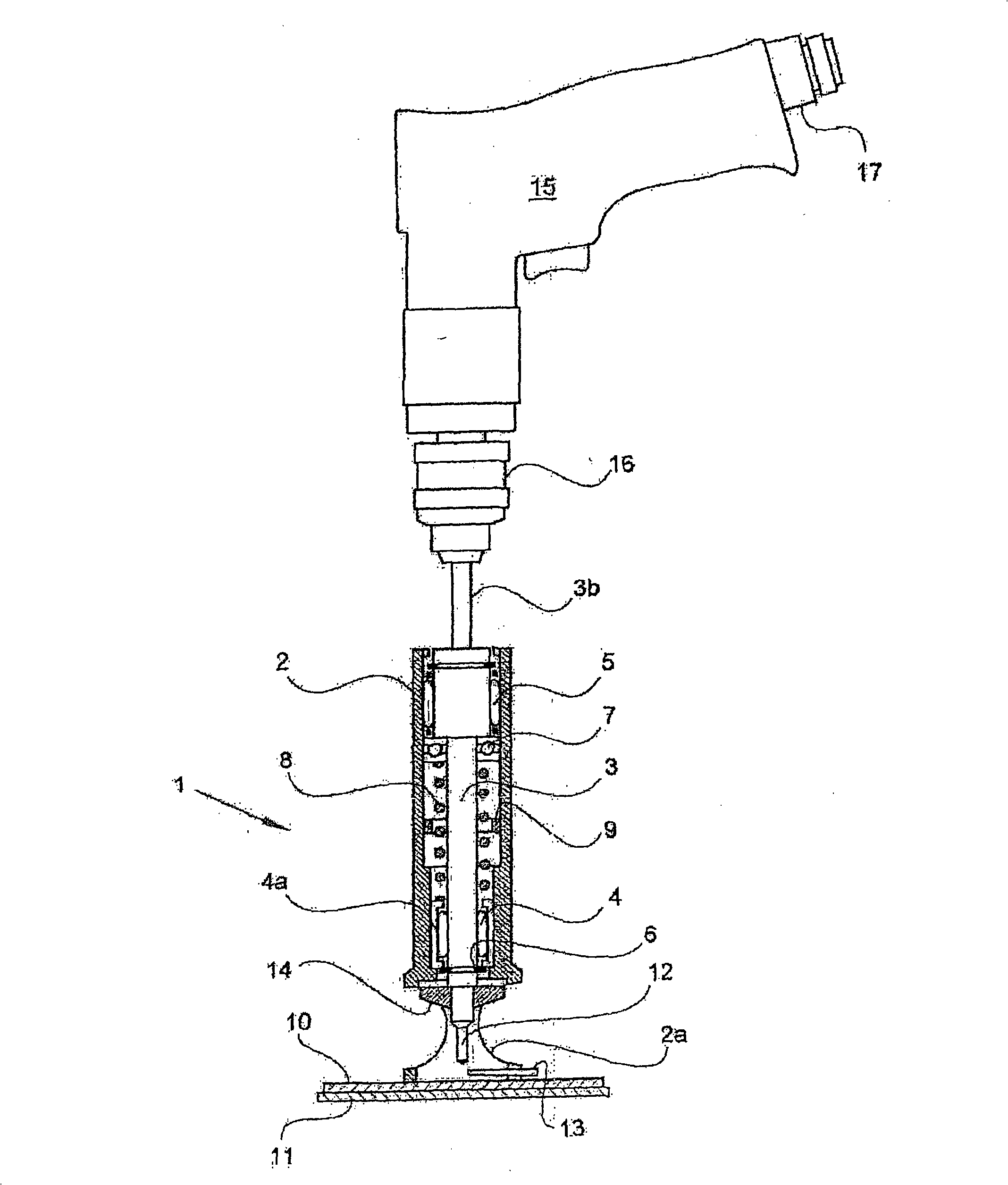 Device for limiting the advance during a drilling operation