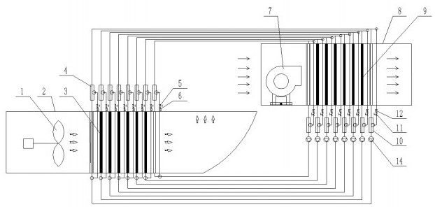 Gas-liquid two-phase power type separated heat pipe device