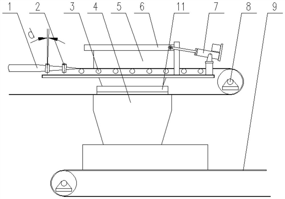 A belt conveying and unloading device for shield machine