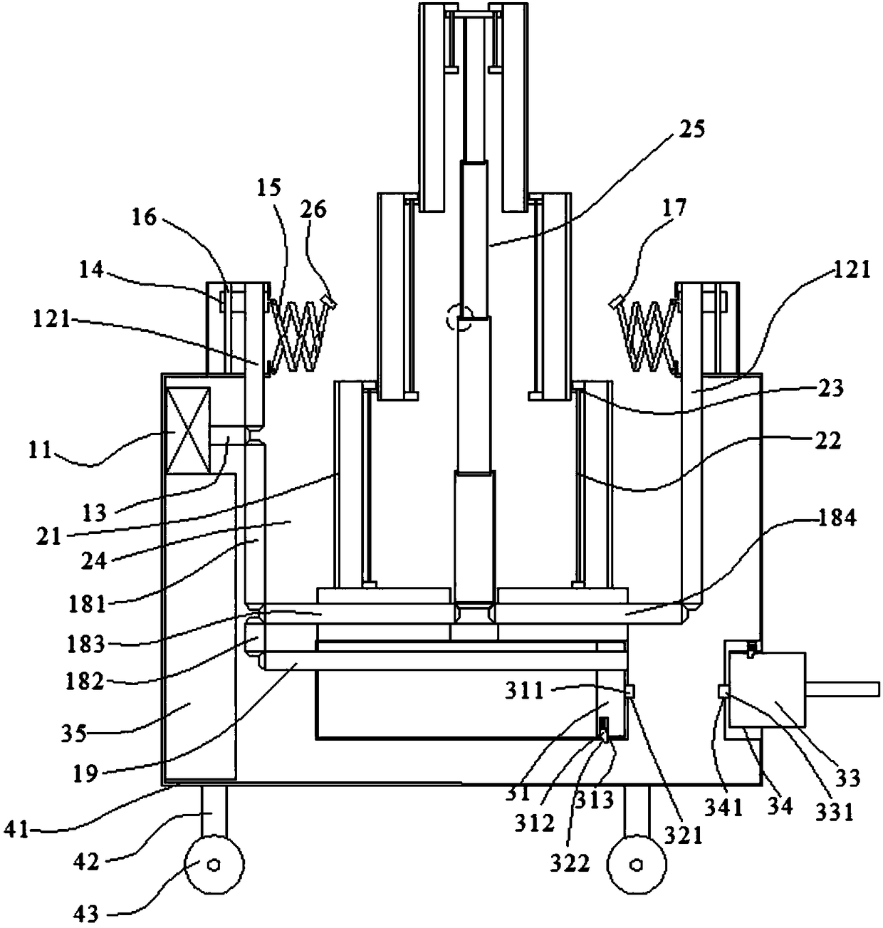 Double-sided lifting type solar charging pile