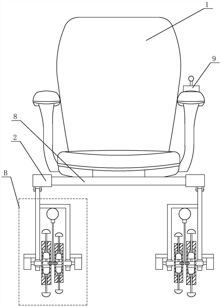 Patient rehabilitation wheelchair with adjustable wheel inclination angle