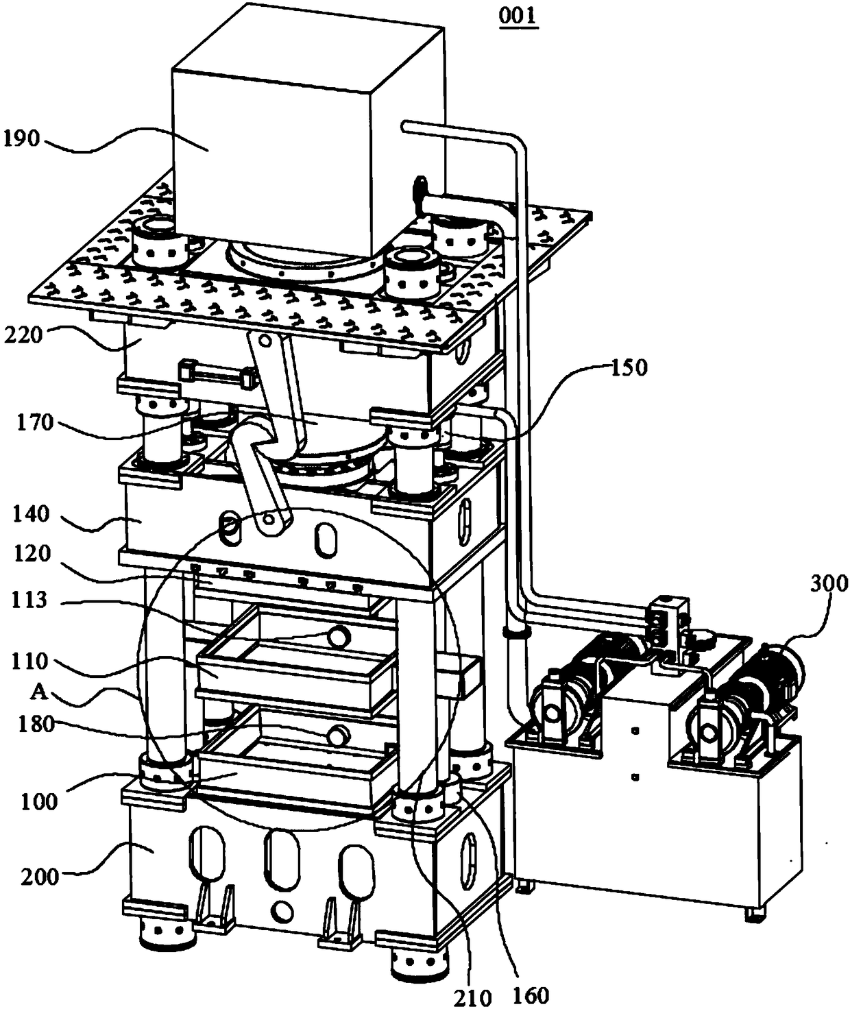 Double-layer die pressing machine and die pressing system