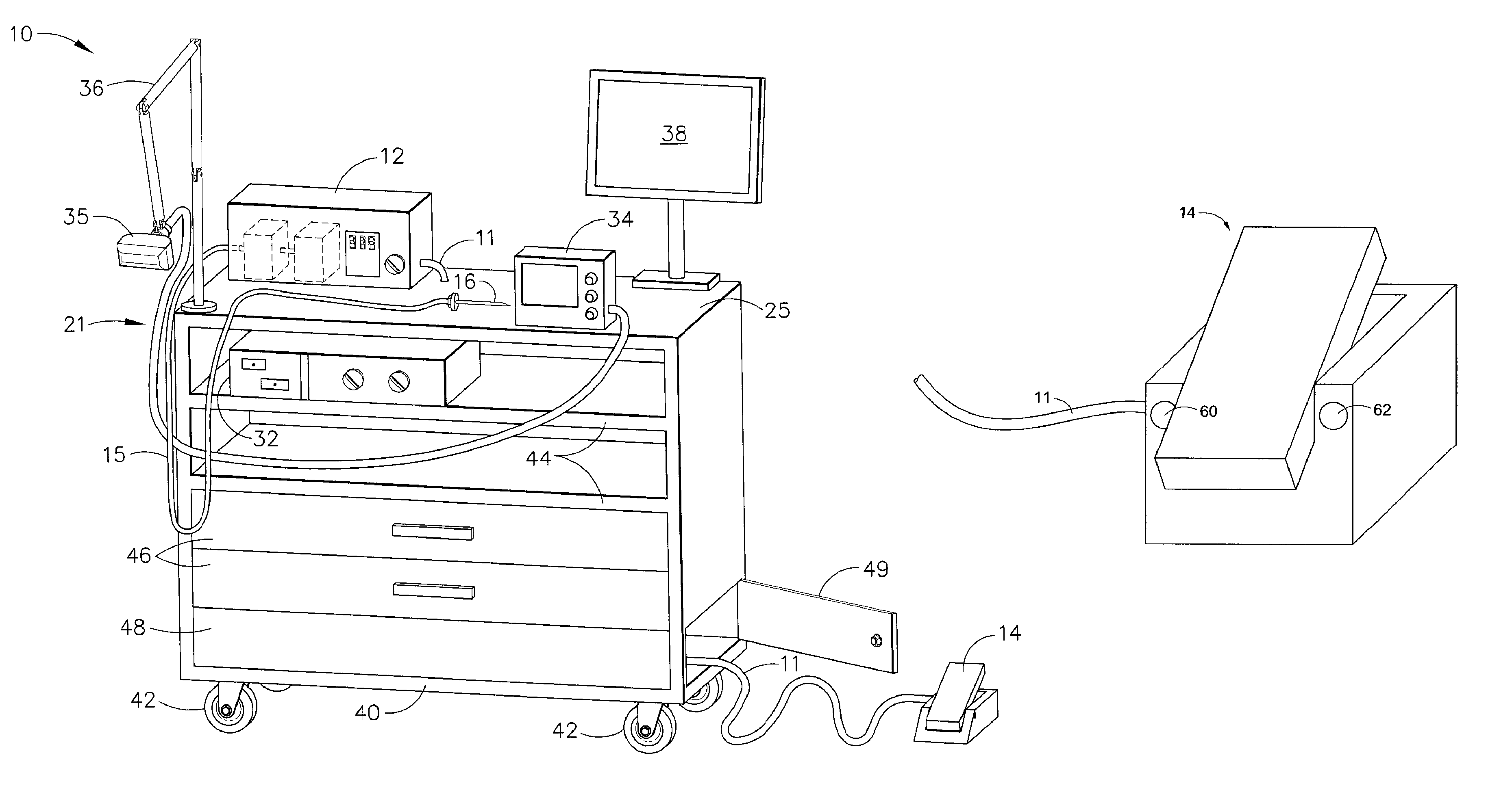 Regional anesthesia system and cart