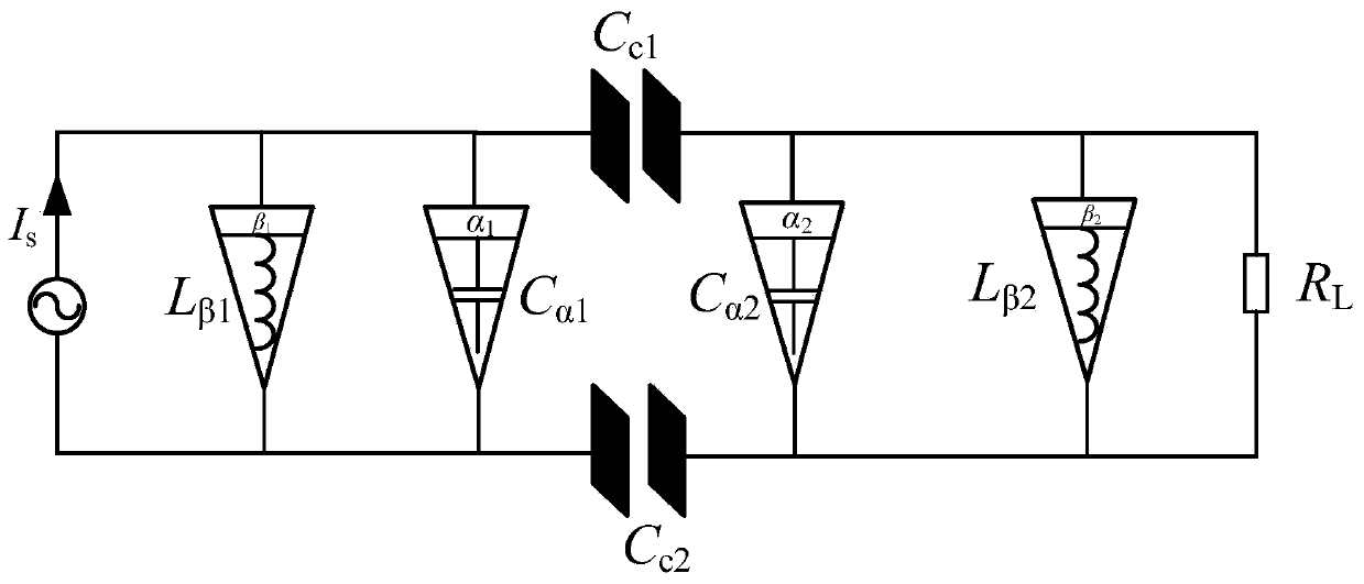 Fractional order parallel type electric field coupling wireless electric energy transmission system