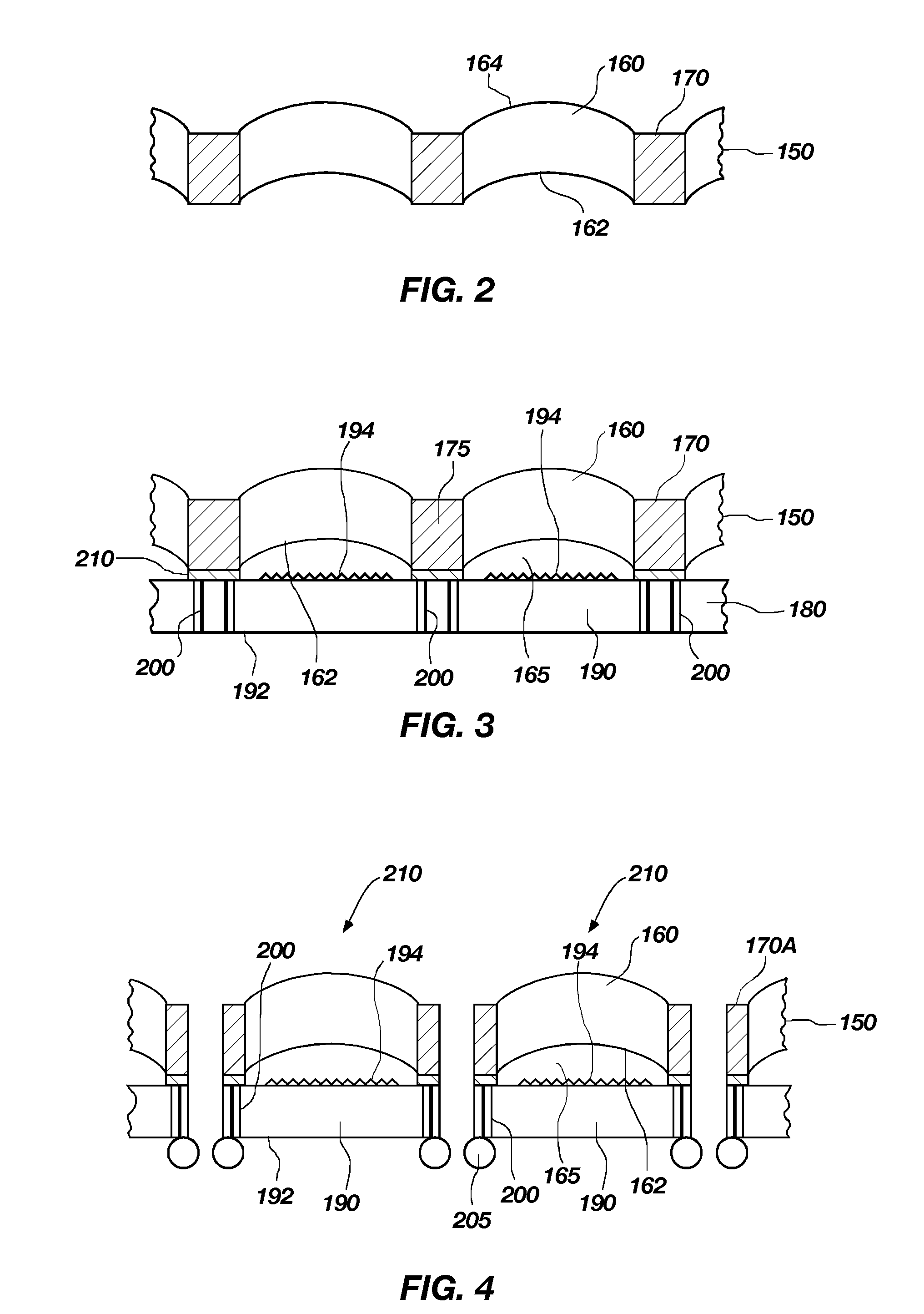 Wafer level lens arrays for image sensor packages and the like, image sensor packages, and related methods