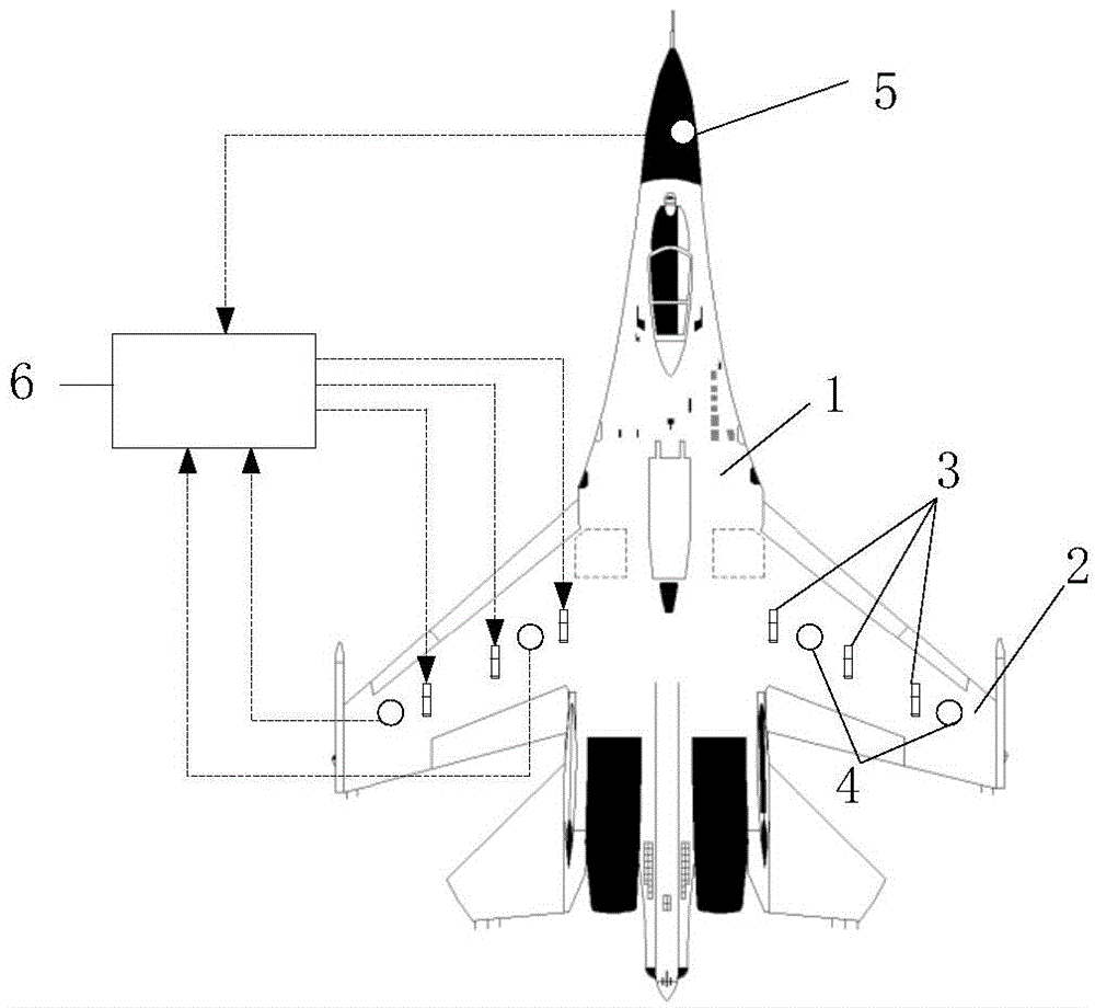 Interplane air grid system based large angle-of-attack flying airflow separation control method