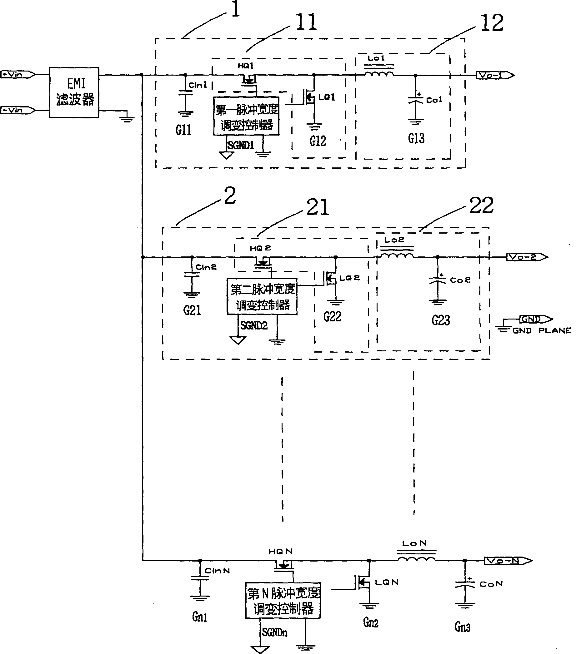 Method for eliminating noise and its disturbance by printing circuit board ground wiring