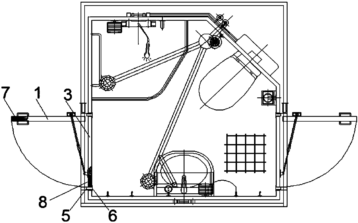 Multiple-door interlocking device