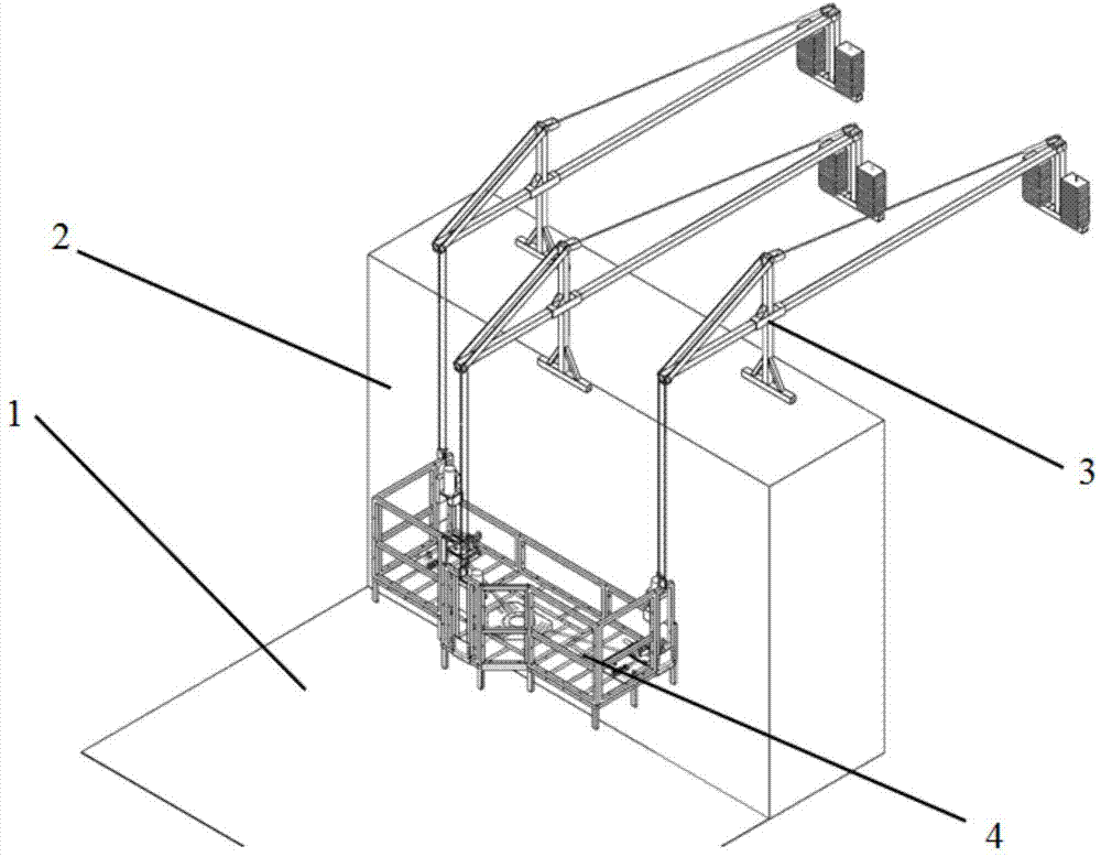 Operating platform system used for high-rise building robot