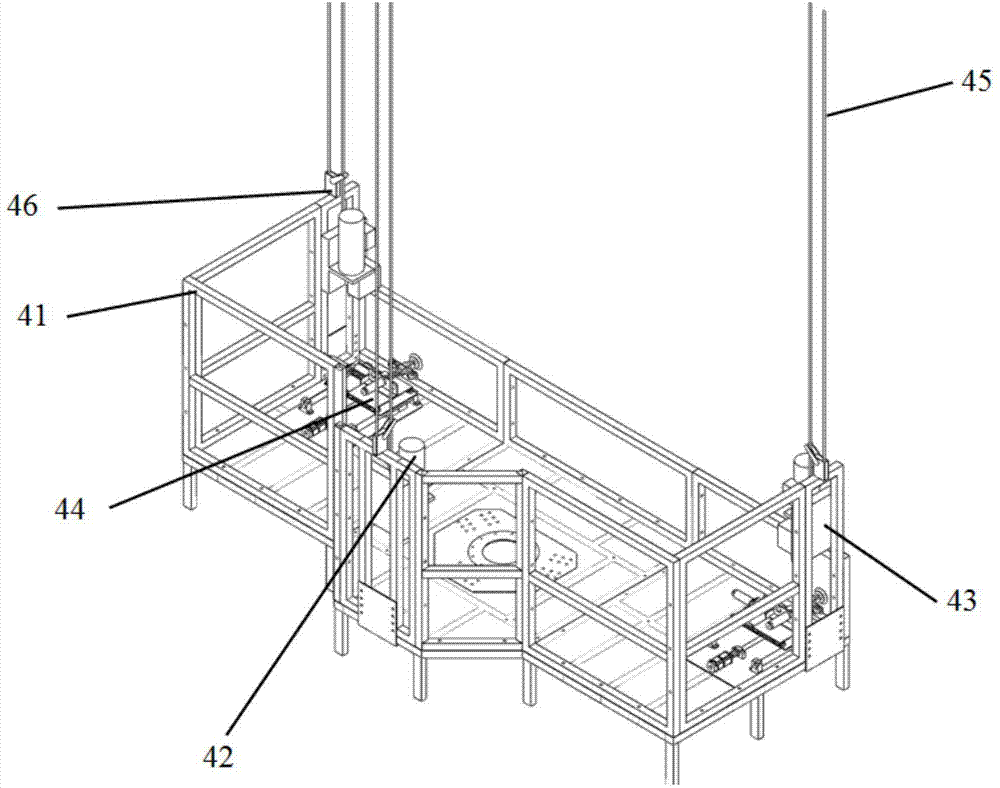 Operating platform system used for high-rise building robot