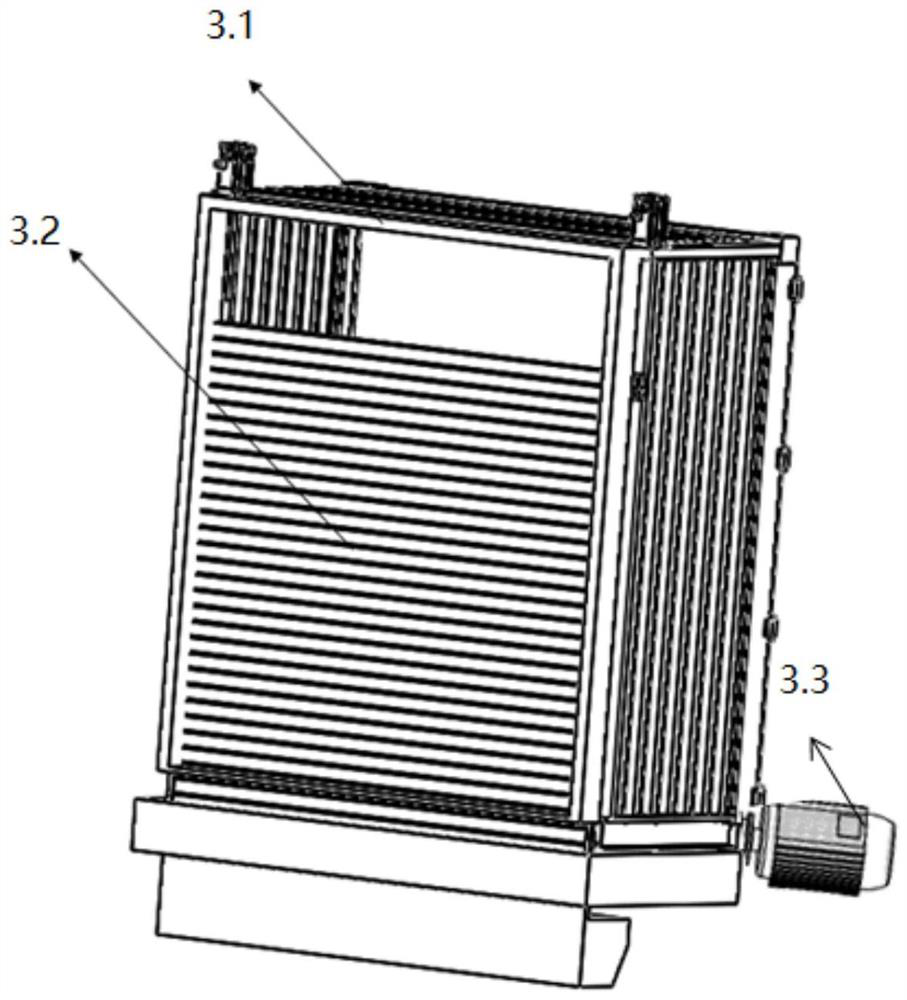 Rapid unloading platform for inclined container