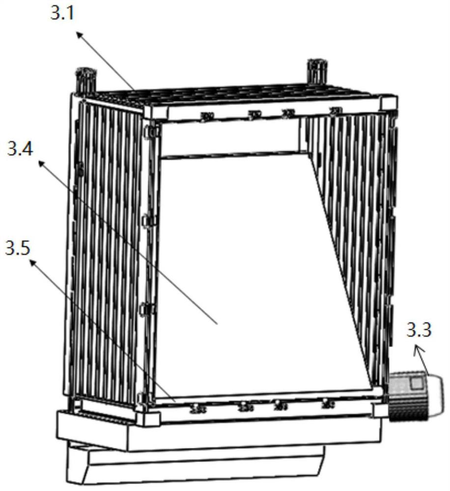 Rapid unloading platform for inclined container