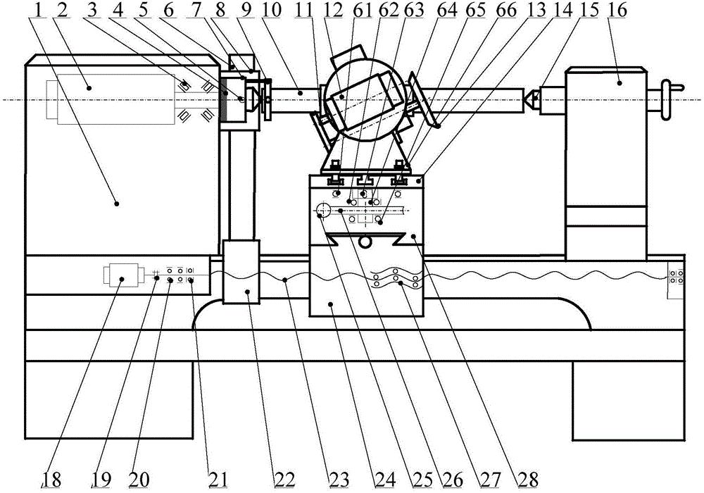 Online detection and correction machining method for enveloping worm tooth surface