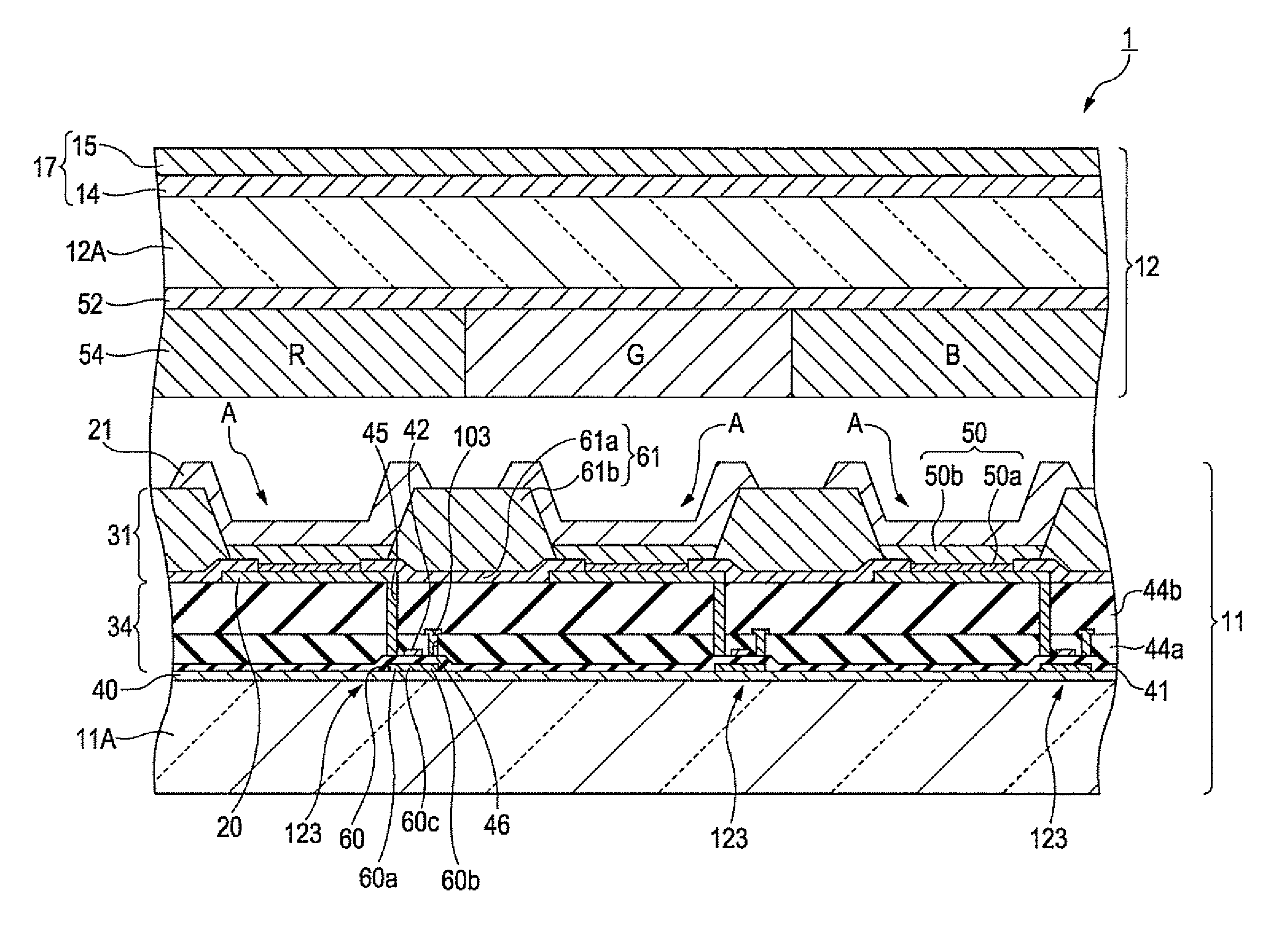 Organic Electroluminescence Device Having Input Function and Electronic Apparatus