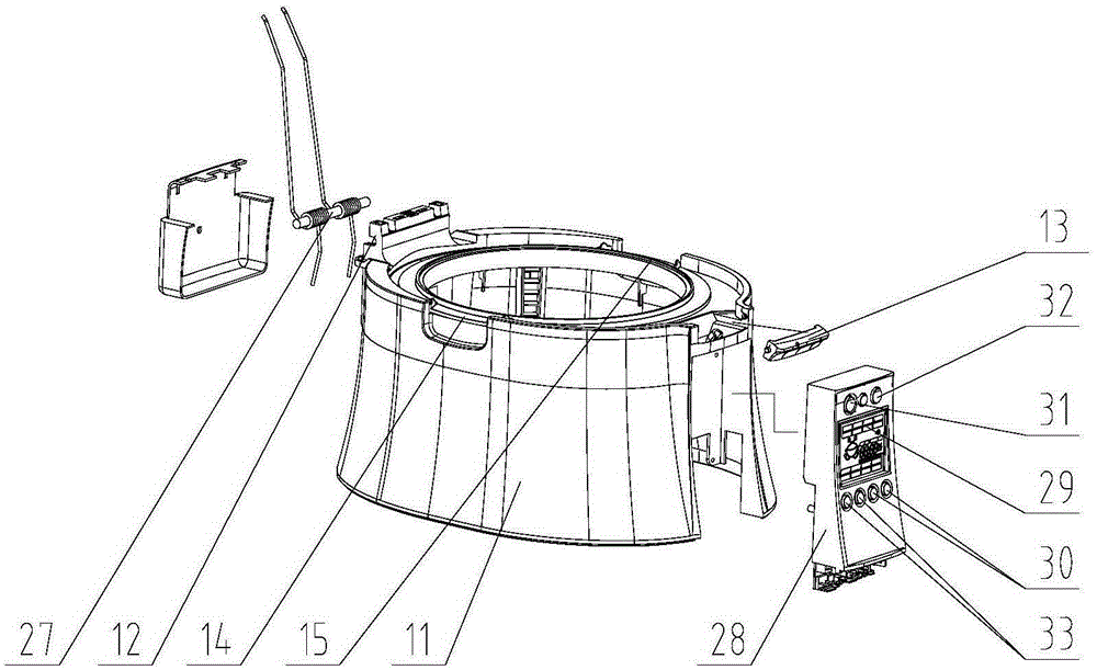 Low-temperature steaming and baking type food heating device