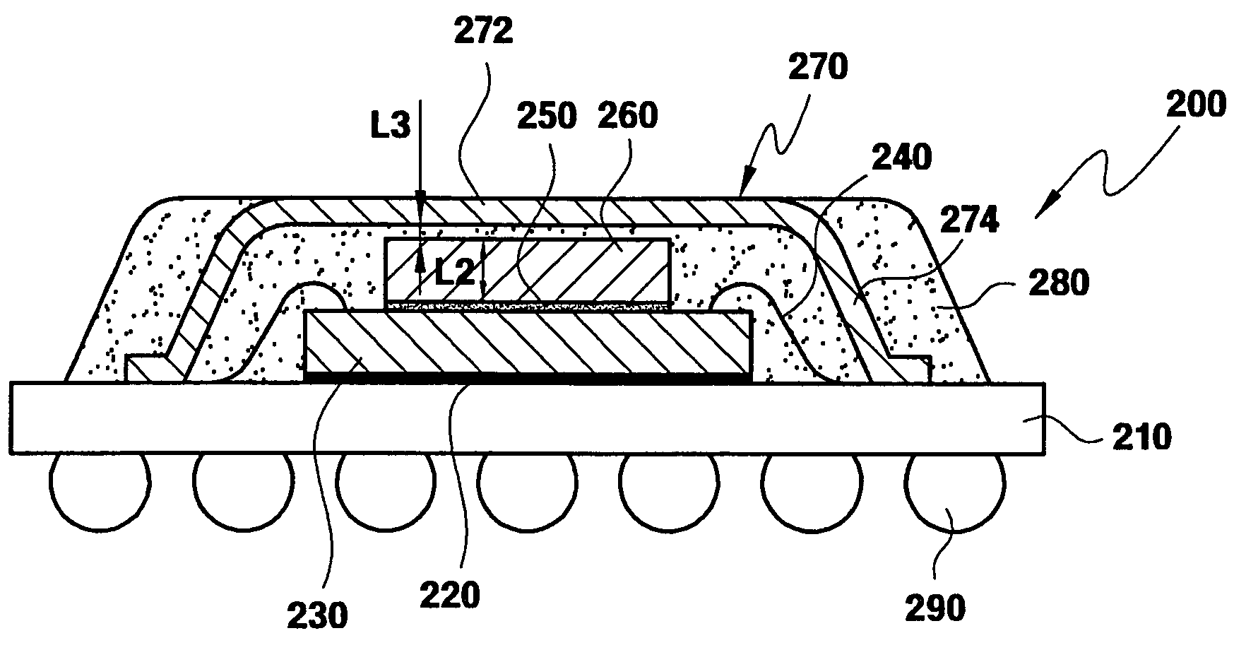 Semiconductor package with heat dissipating structure and method of manufacturing the same