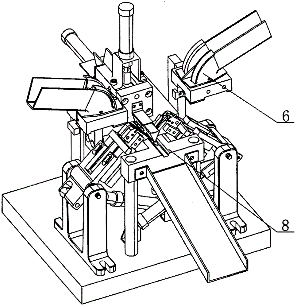 Mechanical structure and movement mode of automatic assembly machine for long tail ticket holder