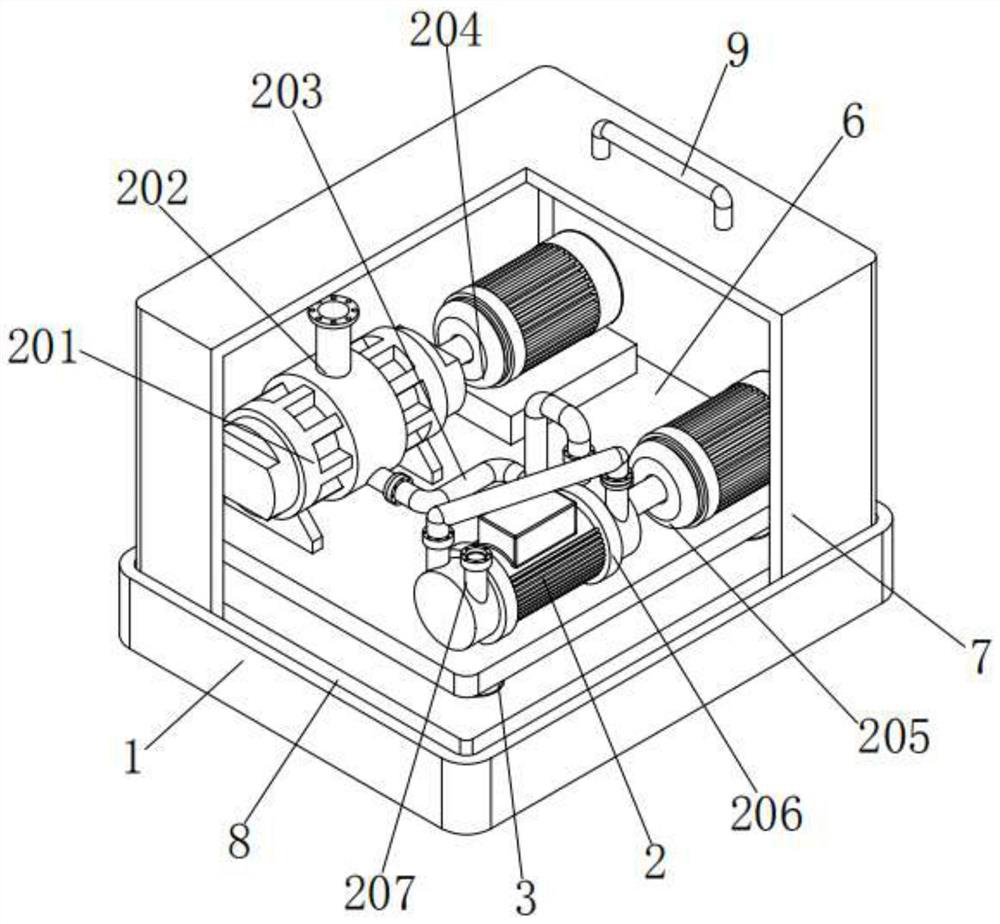 Water liquid pressure self-circulation vacuum unit