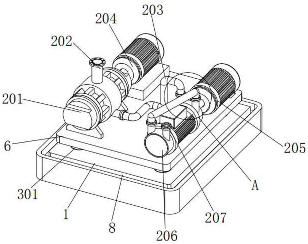 Water liquid pressure self-circulation vacuum unit