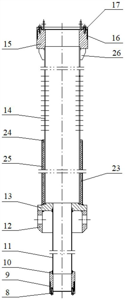 Vertical ammonia synthesis tower electric heater and gas heating method