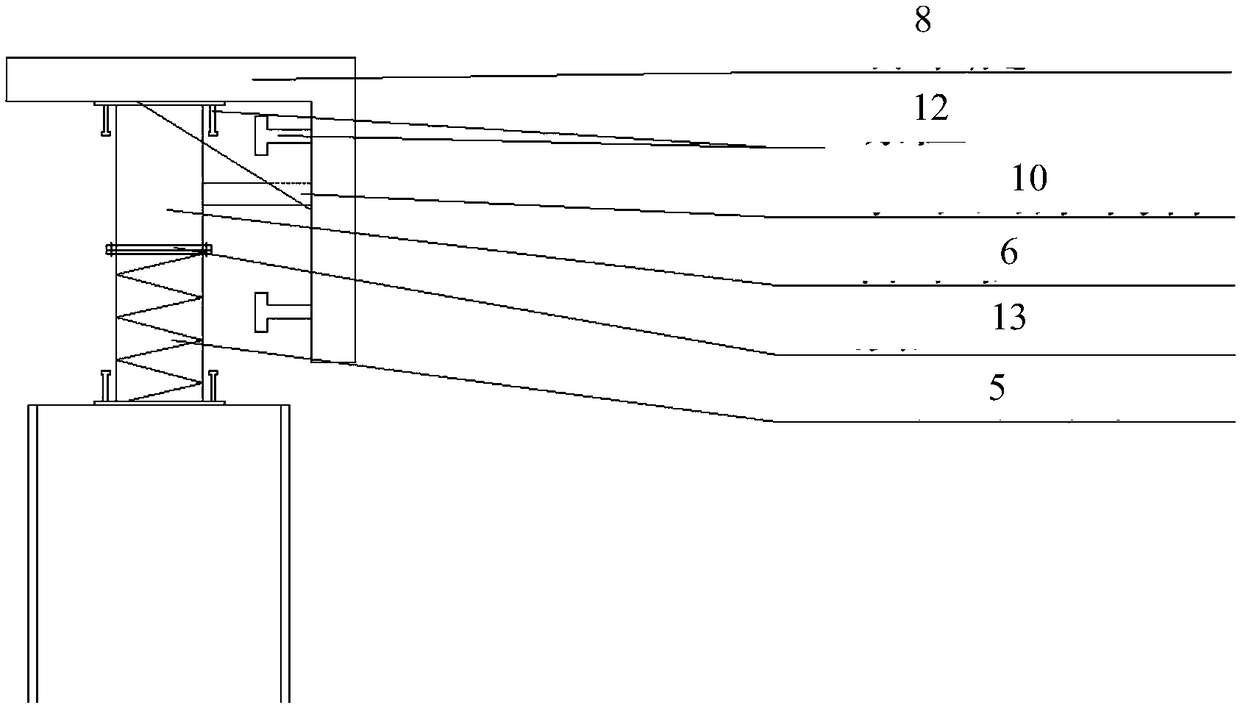 Construction structure and construction method for open caisson