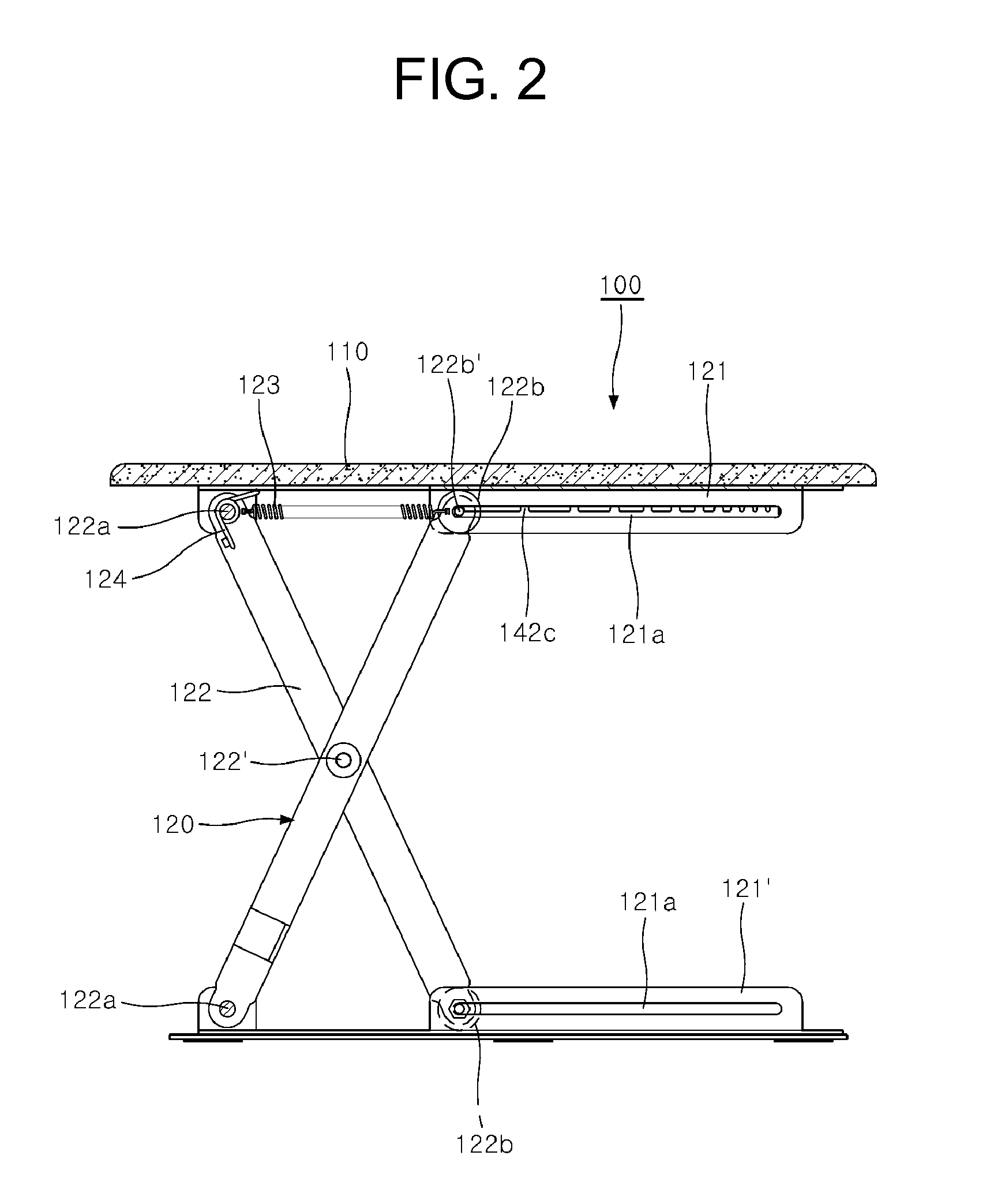 Height-adjustable table