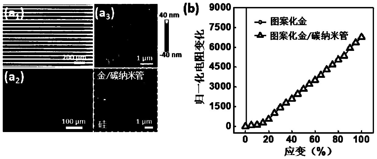 High-precision patterned stretchable electrode and preparation method thereof