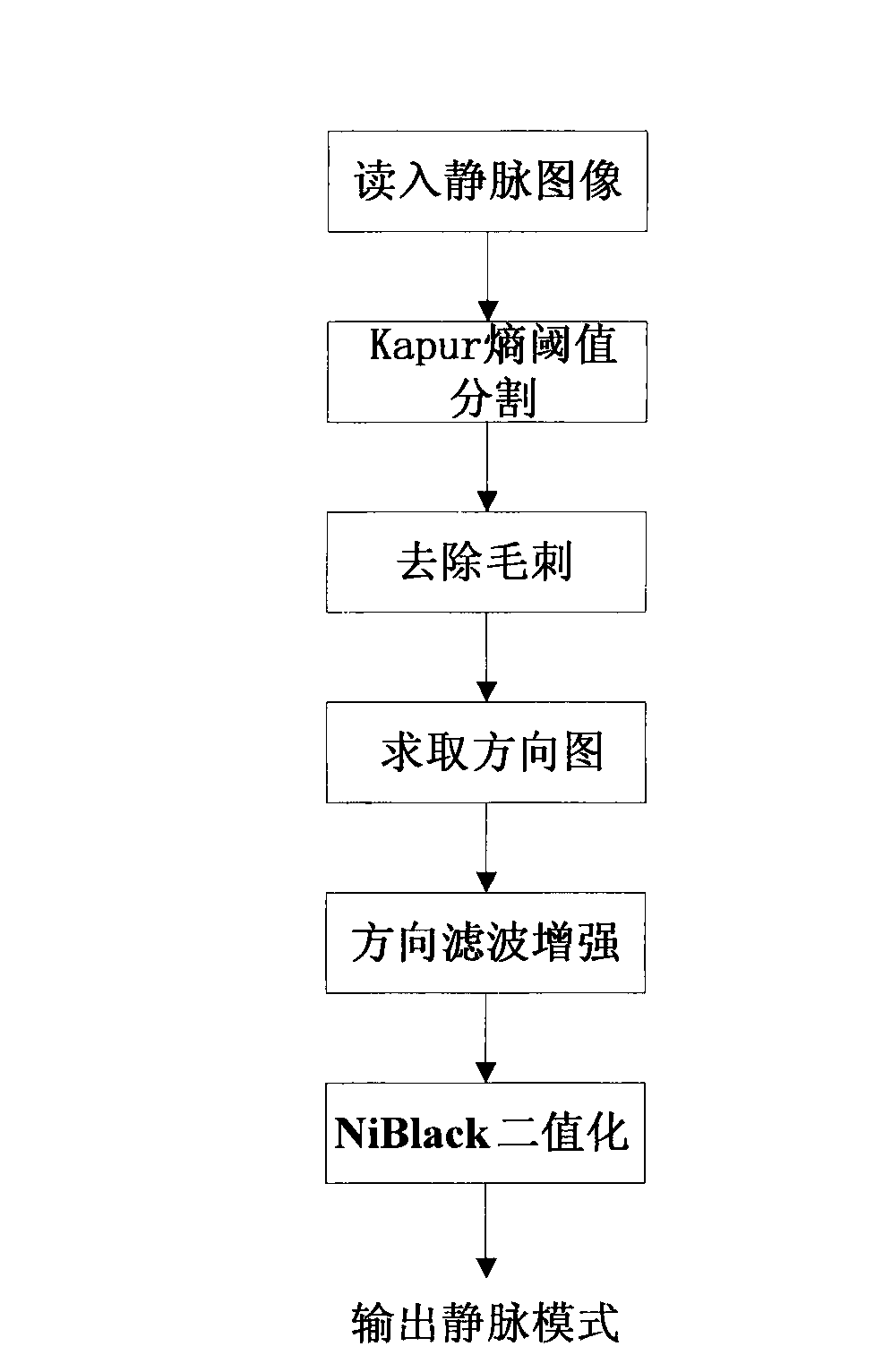 Method for extracting finger vein grain by using directional filtering technique