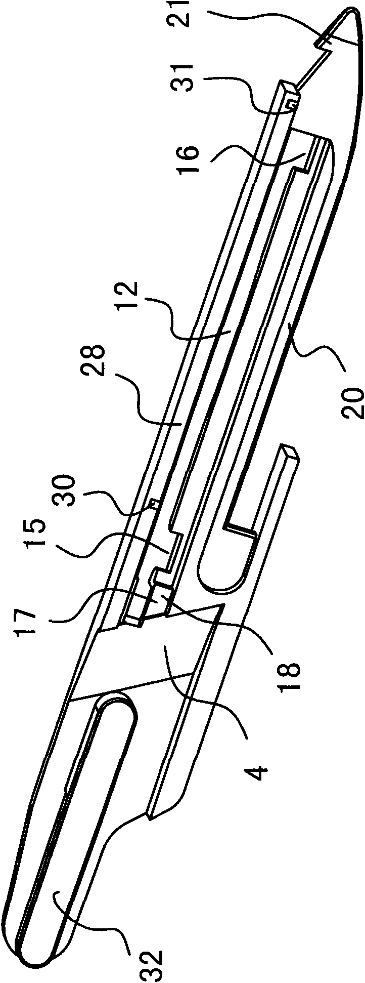 Safe scalpel with assembled steel handle