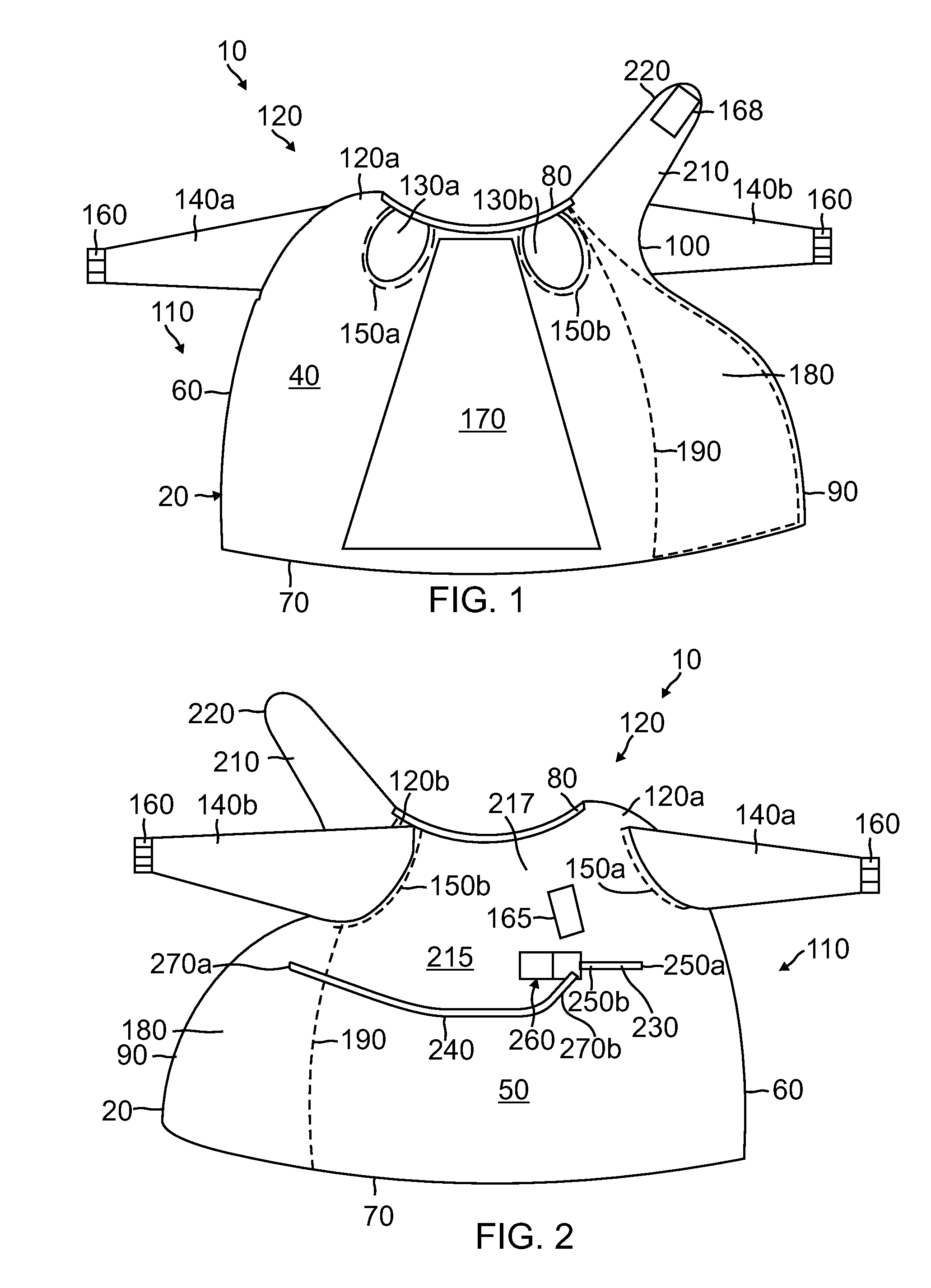 Surgical gown and method of manufacturing the surgical gown