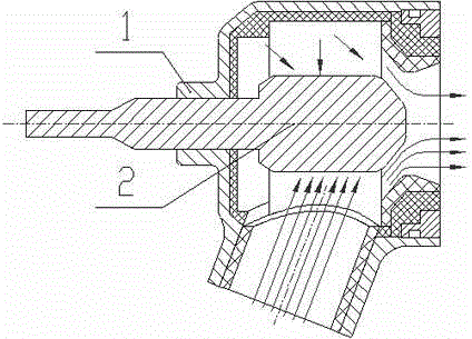 Annular porous flow disturbing structure of gas flow adjusting device of solid rocket engine