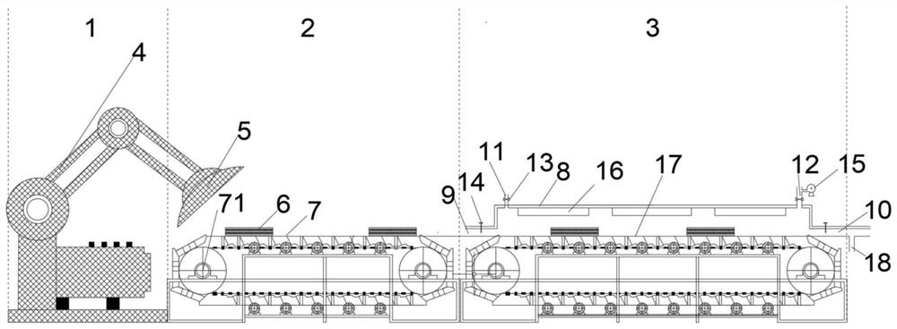 Microwave pyrolysis-based decommissioned photovoltaic module efficient thermal stratification system and microwave pyrolysis-based decommissioned photovoltaic module efficient thermal stratification method