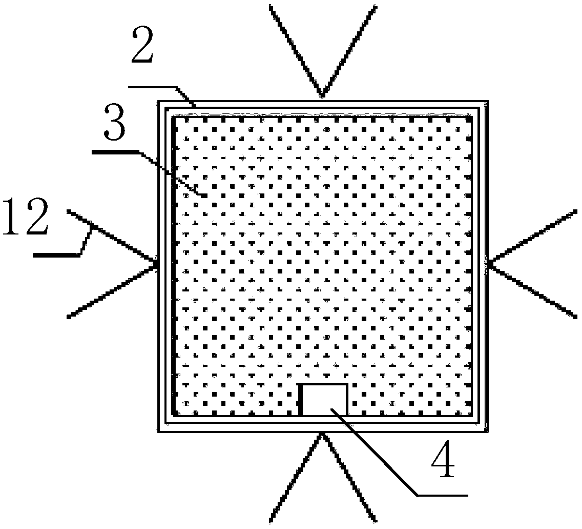 Well lid allowing sward to be planted thereon and implementation method thereof