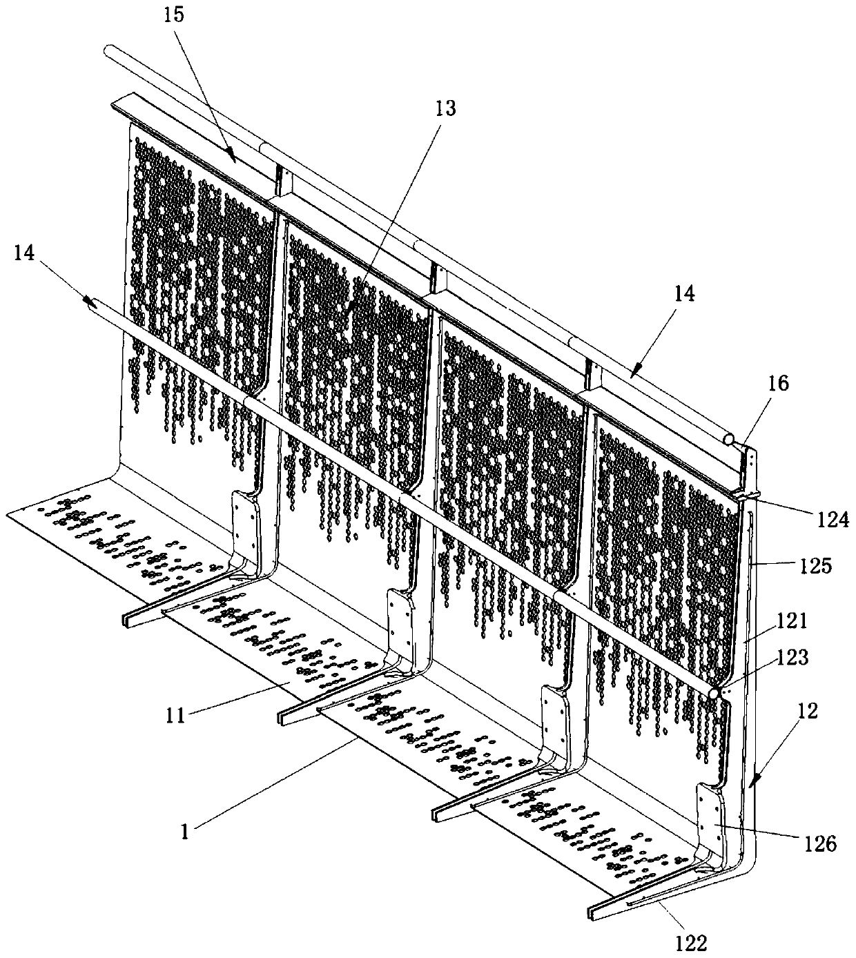 Bridge assembly type handrail special for pedestrian overcrossings and bicycles