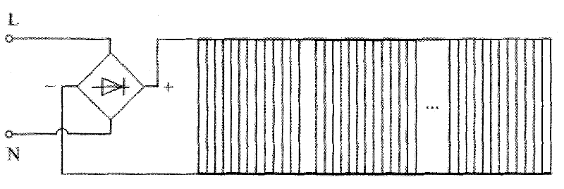 Direct current supply geothermal heating device