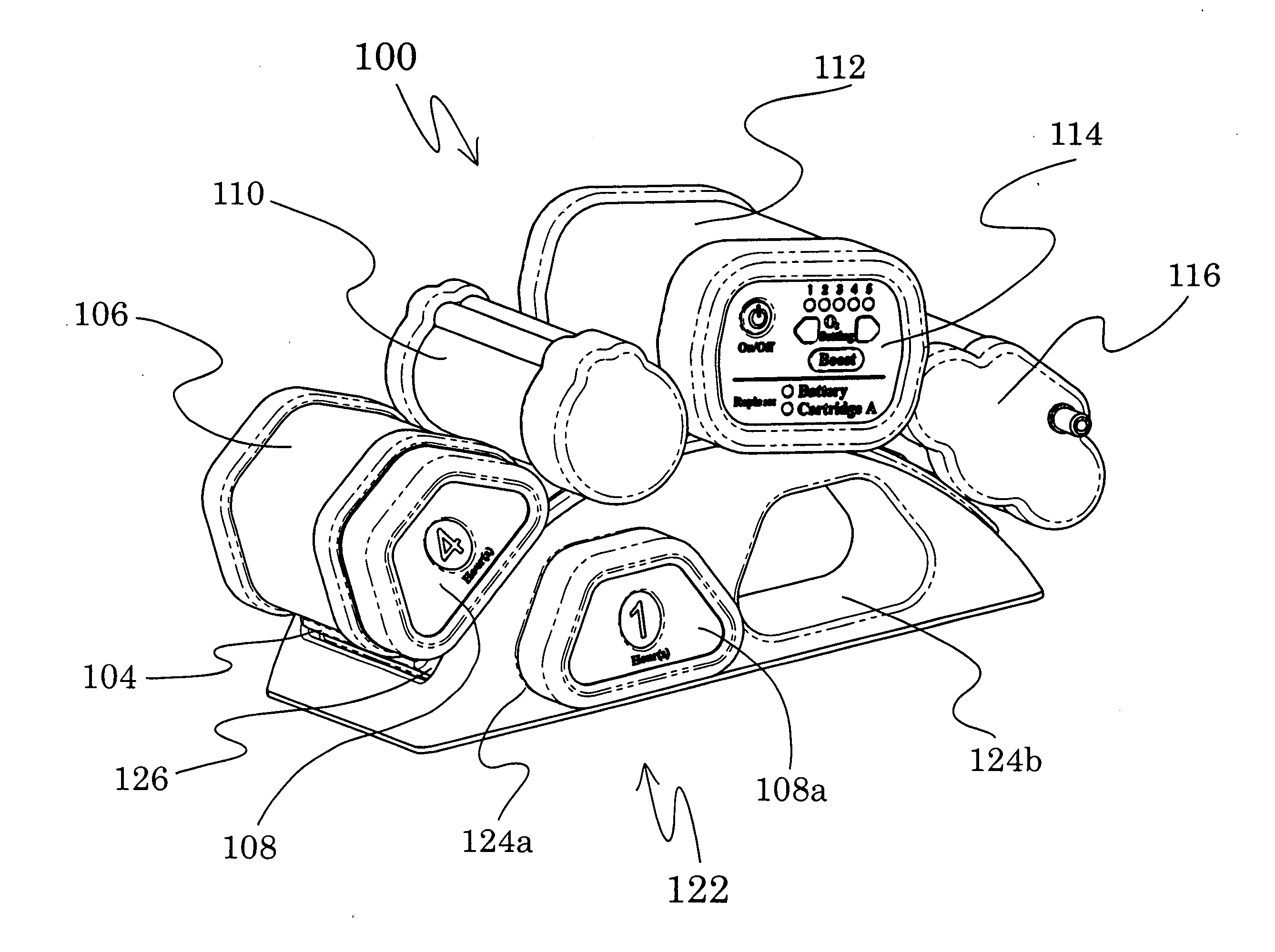 Ambulatory oxygen concentrator containing a three phase vacuum separation system