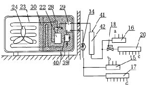 Building integrative heat accumulation and cold accumulation room temperature adjustment device