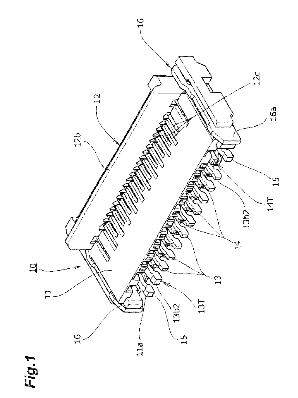 Electric connector with contact members having different thickness