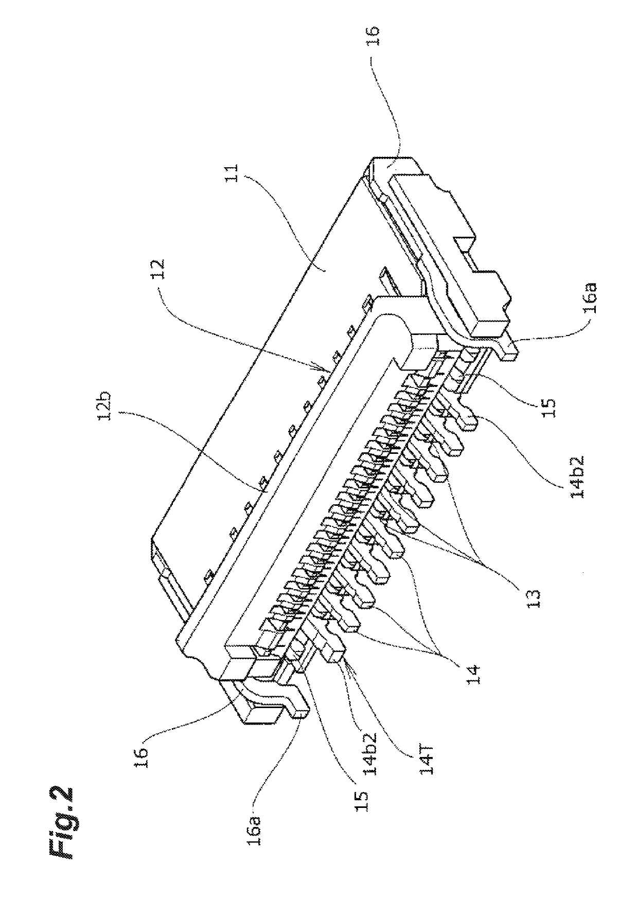 Electric connector with contact members having different thickness