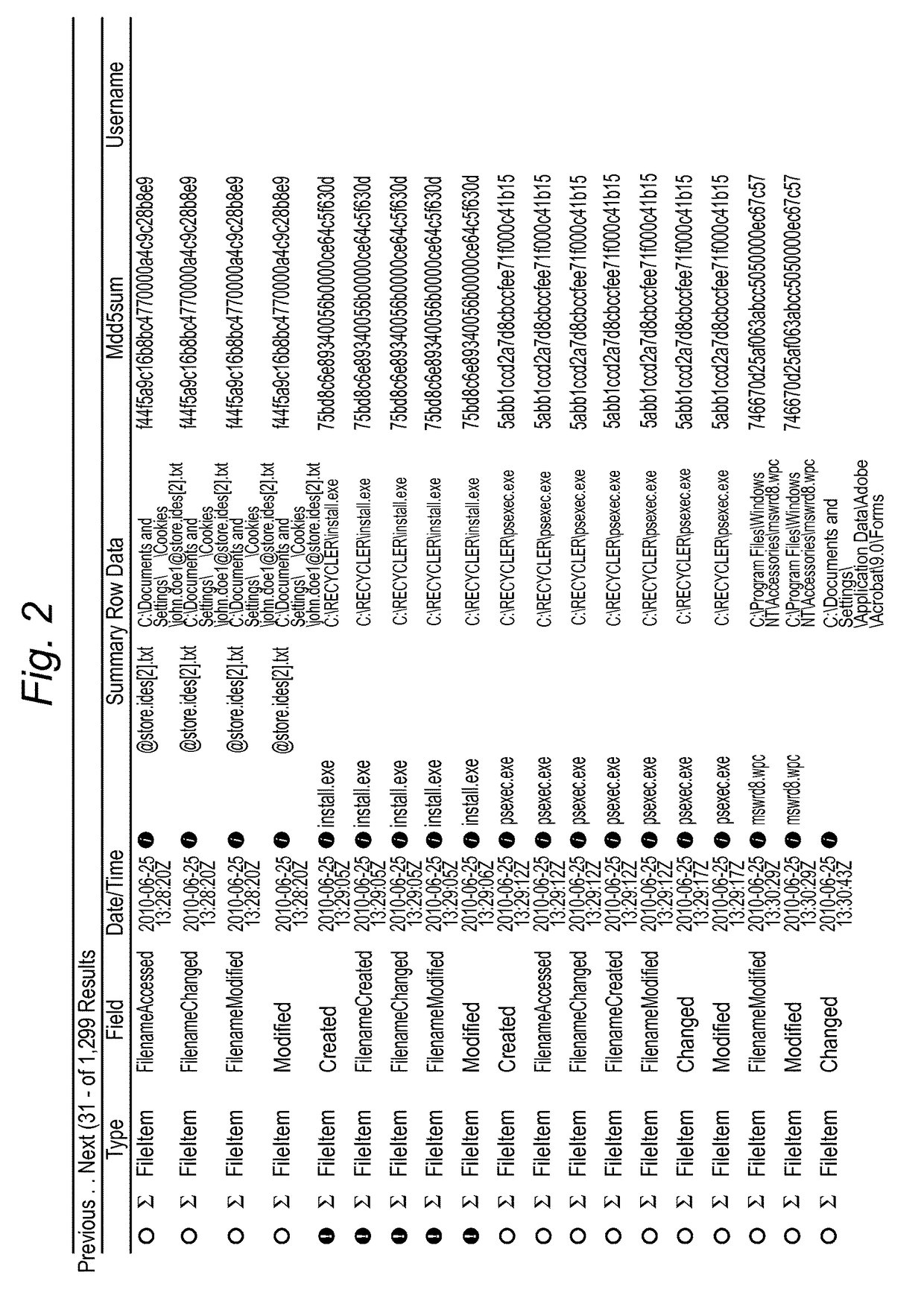 Timeline wrinkling system and method