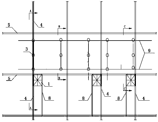 A support method for normal installation of hatch coaming on ultra-large container ships