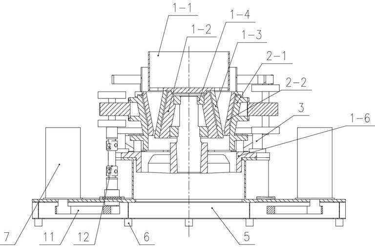 A vertical equal eccentricity inertial crusher