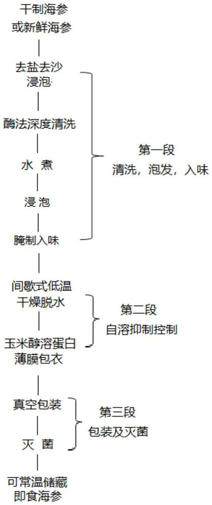 Seasoning instant sea cucumber and processing method thereof