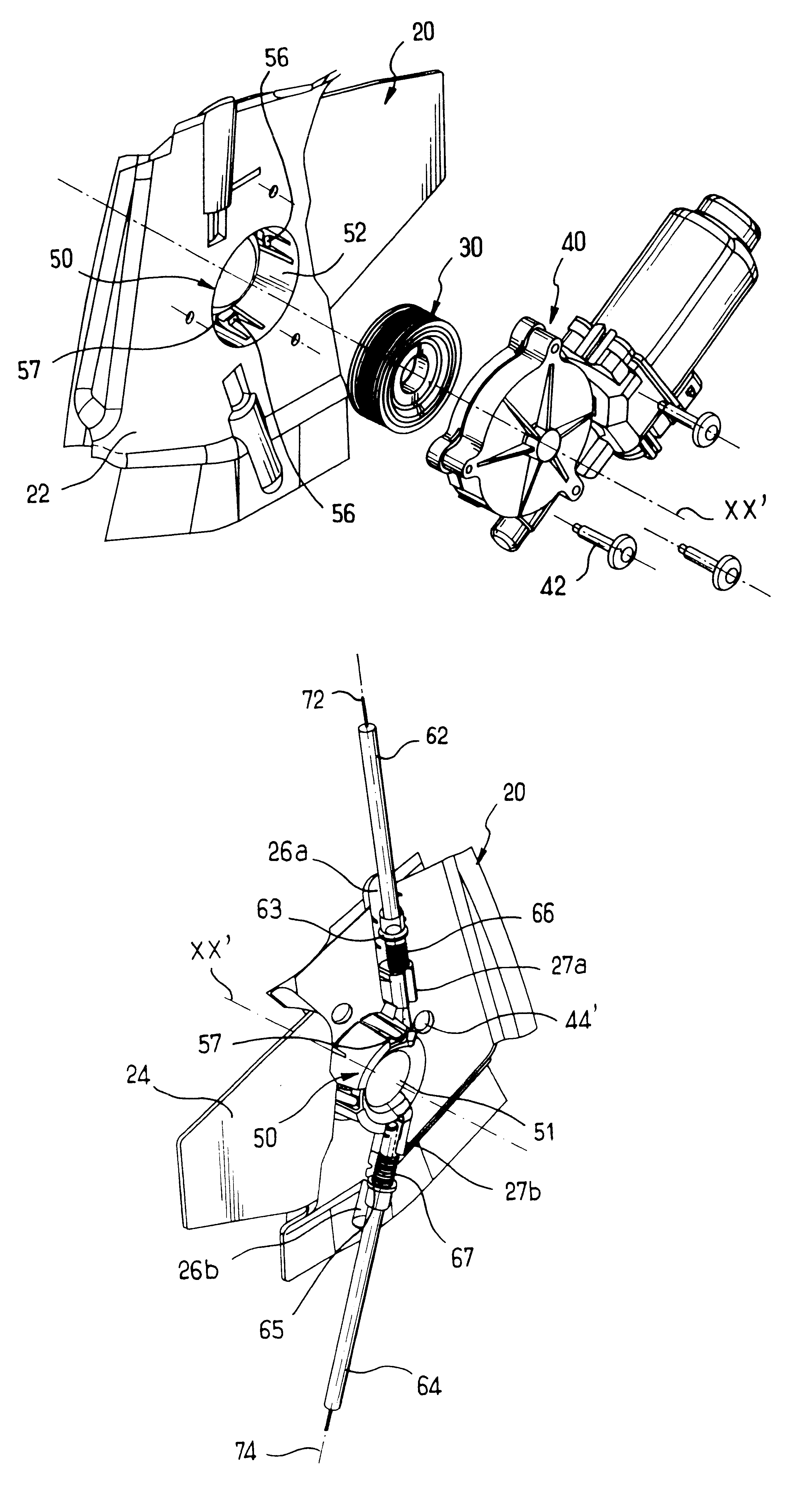 Door trimming panel having a window-lift mechanism